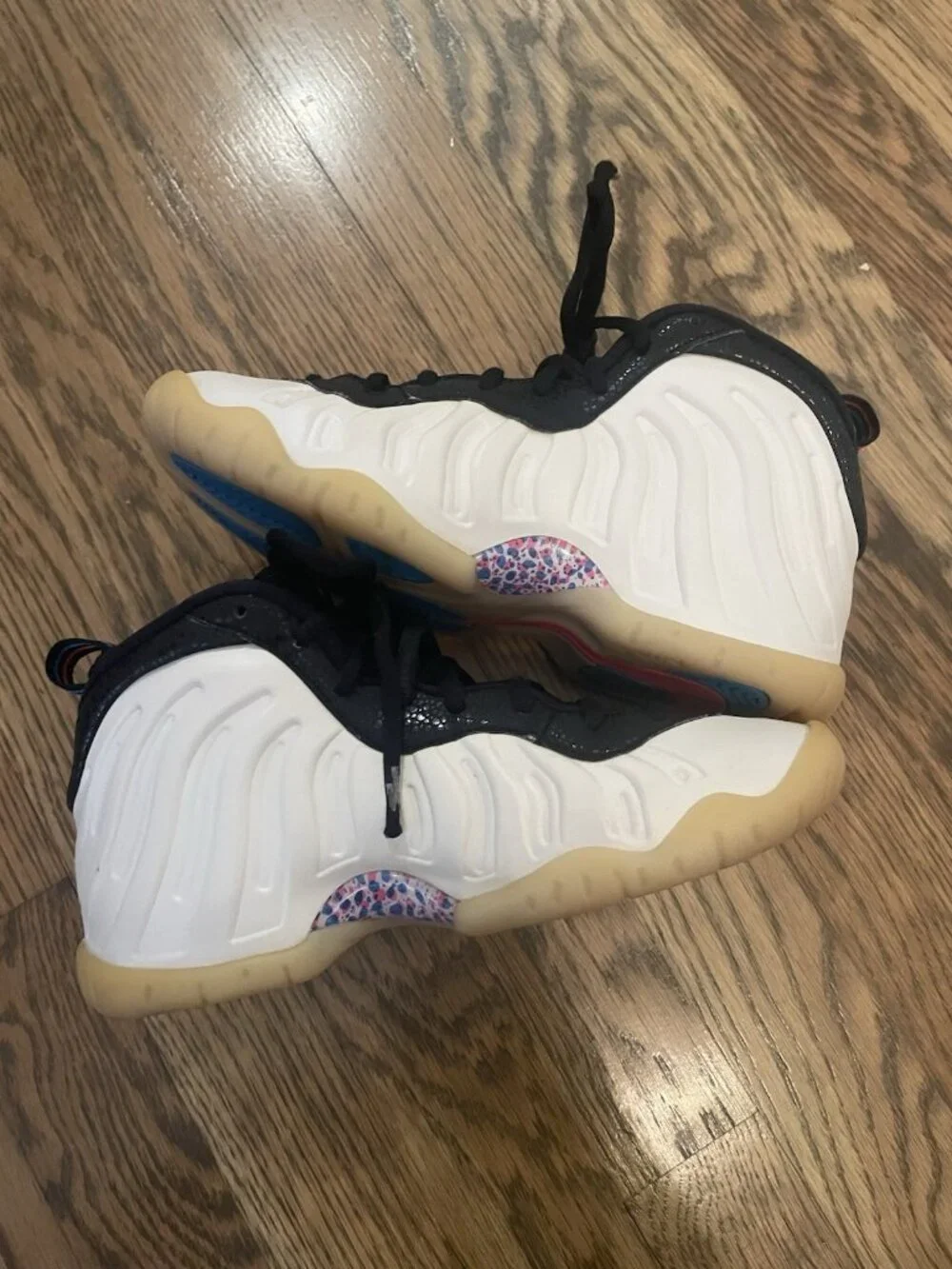 Nike Foamposite Little Posite Pro GS '3D' White Size 4Y Shoes 644792-102